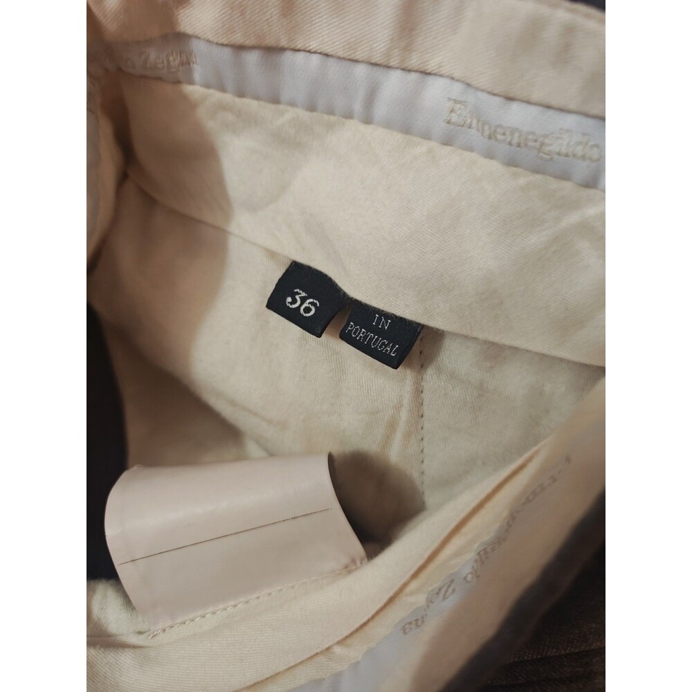 Ermenegildo Zegna Mens Regular Fit Wool Dress Trousers 36x32 Gray Business - Picture 8 of 9